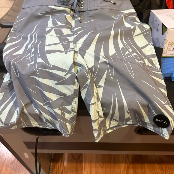 RVCA Other - RVCA Gray Board Shorts with Tropical Print